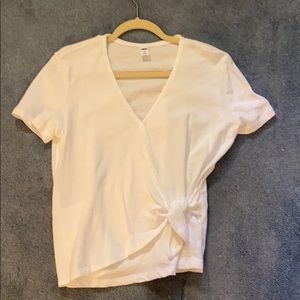 White wrap top